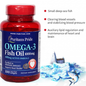 Omega-3 Fish Oil 1000 Mg Supports Heart Health 100 Pcs discountshub