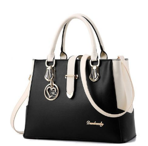 Ladies Handbag For Women Purse Crossbody Bag Satchel - Black discountshub