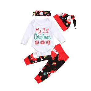 Christmas Baby Boy Girls Outfits Clothes Tops Pants Leggings discountshub