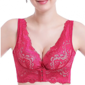 Sexy Front Closure Wireless Lace Push Up Adjustable Bras discountshub