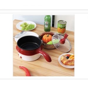 18CM Double-Layer Mini Electric Pot Pan Cooker Cooking Fry Stew discountshub
