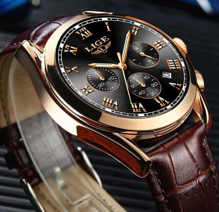 2020 LIGE Watches Men Brand Luxury Watch For Men Waterproof Chronograph Quartz Clock Fashion Leather WristWatch+Box Reloj Hombre discountshub