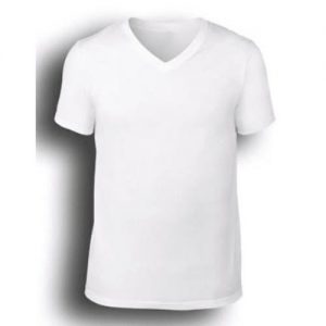 Adex Plain V Neck Shirt-White discountshub