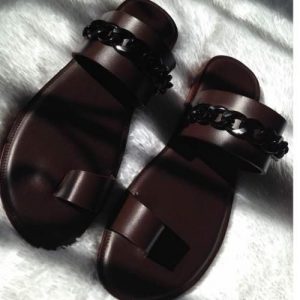 Cornel Men’s Leather Slippers_Brown discountshub