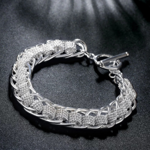 DOTEFFIL 925 Sterling Silver High Quality Lady Bracelet Many Circle Charm Bracelets Jewelry for Women Men Wholesale Wedding Gift discountshub
