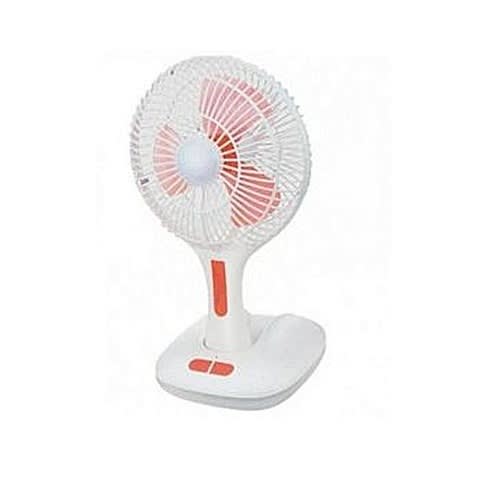 Kamisafe Rechargeable Foldable Table Fan With Led Light- 6 Inches discountshub