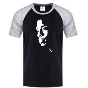 Legendary Chadwick Boseman Raglan Grey Black Printed Tshirt discountshub