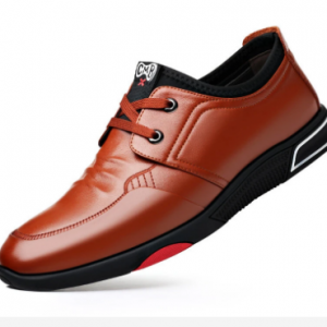 Men Soft Cowhide Leather Comfy Waterproof Lace Up Business Casual Shoes discountshub