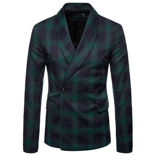 Men's Plaid Blazer Jacket Leisure Suit 5 out of 5 discountshub