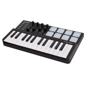 Mini 25-Key Keyboard And Drum Pad MIDI Controller discountshub