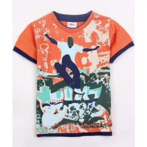 Nova Boy's Skate-Board Graphic T-shirt discountshub