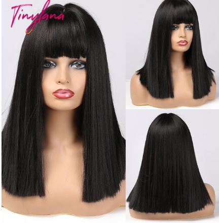 TINY LANA Short Straight Bobo Hair Honey Brown Blonde For America Africa Woman wigs Cosplay Party Synthetic Wigs Heat Resistant discountshub