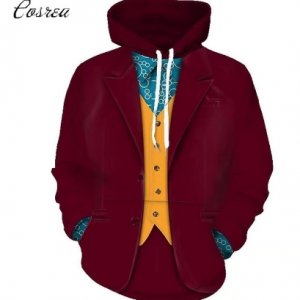 The Joker Origin Movie Cosplay Joaquin Phoenix Costumes Hoodie Sweatshirt Coat Men Female Joker Costume discountshub