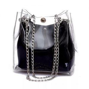 Transparent Jelly Bag - Black discountshub