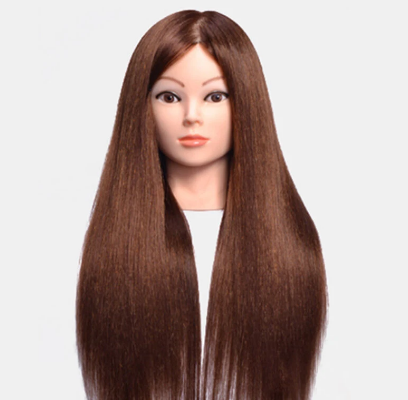 80% Human Hair Hairdressing Training Head Mannequin Model Disc Hair Braided Permed Hairdresser Practice Mannequin discountshub