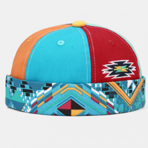 COLLROWN Women & Men Six-color Stitching Outdoor Leisure Hat Beanie Landlord Cap Skull Cap discountshub