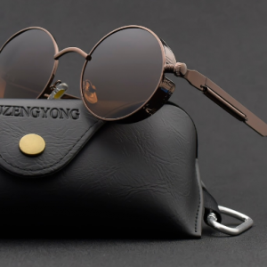 Classic Gothic Steampunk Sunglasses Polarized Men Women Brand Designer Vintage Round Metal Frame Sun Glasses High Quality UV400 discountshub