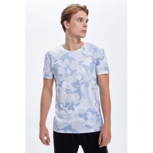 Defacto Man Grey Short Sleeve Knitted Tops R6560AZ-GR293 discountshub