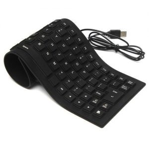 Flexible Authentic USB External Keyboard - Black discountshub
