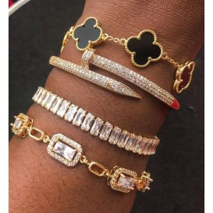 Made In Usa Original/Non Fading/Non Tarnishing Dubai Quality 4 In 1 Bracelets/Anklets discountshub