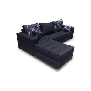 PAWA FU 5 Seater L-Shaped Sofa - Black+Free Ottoman - Lagos Delivery discountshub