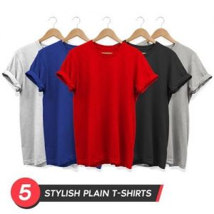 5 In 1 Plain Roundneck UNISEX T-Shirts Polo discountshub