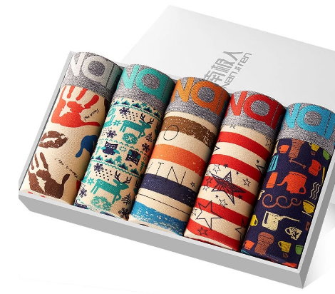 5pcs/Lot Men Underwear Boxer Shorts Panties Solid Shorts Brand Underpants Men 100% Cotton Breathable Mid Waist Shorts Men L-3XL discountshub