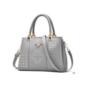 Female Leather Shoulder Hand Bag - Silver discountshub