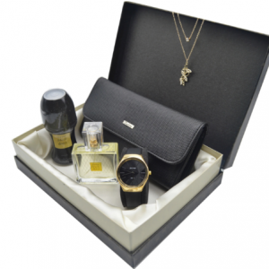Gift Set - AVON Perfume + Leather Wallet + Watch + Necklace discountshub