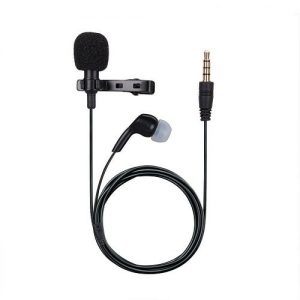 Imagine Mini Clip-on Lapel Lavalier Condenser Microphone Hands-free 3.5mm Jack Mic With Earphone Speaker discountshub