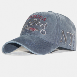 Men Cotton Made-old Embroidery Letter Casual Classical Baseball Hat discountshub