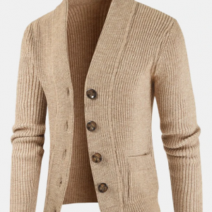 Mens Plain Butt Front Thick Double Pockets Cotton Raglan Sleeve Sweater Coat discountshub