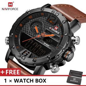 Naviforce Top Luxury Watch Famous Sports Cool Men Dual Display Watches Waterproof Wristwatch For Male NF9134 discountshub