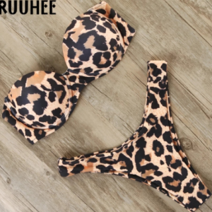RUUHEE Bikini Swimwear Women Swimsuit 2021 Leopard Brazilian Bikini Set Push Up Bathing Suit Female Summer Beach Wear Biquini discountshub