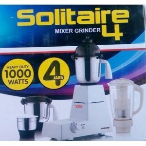 VTCL Solitaire Mixer Grinder & Juicer 4Cups- HEAVY DUTY 1000Watts discountshub