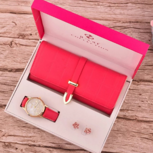 Women's Fashion Quartz Watch Wallet Earrings 3pcs set Gift Box Mother's Day Christmas New Year Gifts Ladies watches Gift Sets discountshub