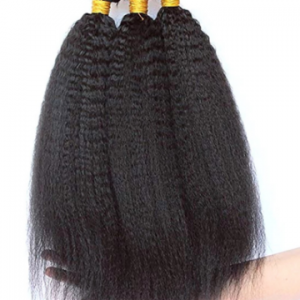 Yavida Hair Peruvian Kinky Straight Hair Bundles Human Hair Weave Bundles Natural Color Non-Remy Hair Weave Extensions Thick End discountshub