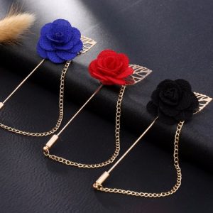 3 Combo Chain Rose Lapel Pin discountshub