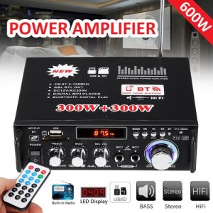 600W Digital Amplifier HIFI Bluetooth Stereo Audio AMP USB SD FM Mic Car Home discountshub