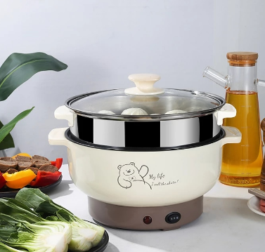 A Single Piece of 1000W Multi-Functional Household Stainless Steel Easy to Clean Fast Heating Two-Speed Rice Cooker with Steamer discountshub
