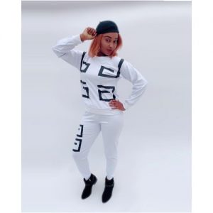 Alexis Ladies Long Sleeve Two Piece Tracksuit - White discountshub