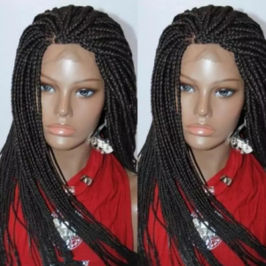 Dirty Braided Synthetic Lace Front Wig for Women Free Part Black Ponytail Crochet Braid Hair New Style Fashion Diffirent Color discountshub