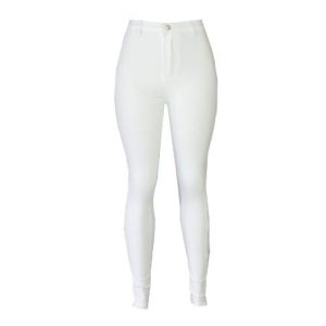 High Waist Skinny Jeans - White discountshub