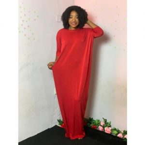 Maxi Abaya Long Gown For Plus Size - Wine discountshub