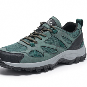 Men Breathable Mesh Fabric Lace-up Hard Wearing Hiking Shoes discountshub