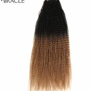 Miracle Afro Kinky Curly Bundles Synthetic Hair Weaving 120g/Pcs Curly Hair Bundles High Temperature Fiber Hair Extensions discountshub