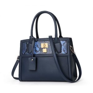 New Fashion Leather Ladies Handbag-Blue discountshub