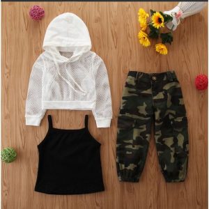New Girls Camo 3 Piece Fashion Trending Wear discountshub