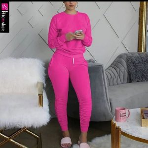 Pink Simple And Classy Two Piece Set discountshub