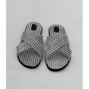 White And Black Slippers For Mens Casual Outdoor Party Wear discountshub